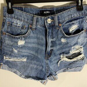 Aeropostale Distressed Jean Shorts